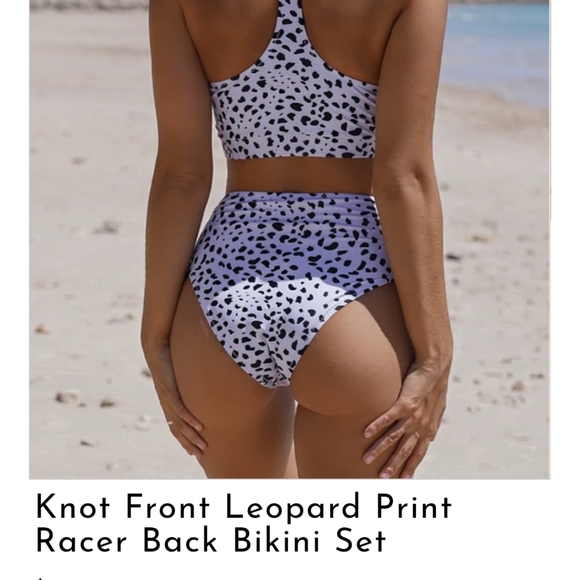 Nwt Leopard Print Swimsuit - Picture 2 of 2
